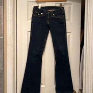 True Religion dark wash boot cut jeans size 25